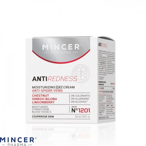 MINCER PHARMA ANTI REDNESS N° 1201 - Dnevna krema za hidrataciju protiv mrežnih vena 50ml